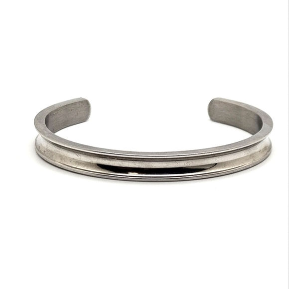 🟢3/$19🟢 Faith Over Fear Steel Silver Tone Cuff Bracelet - Picture 3 of 4